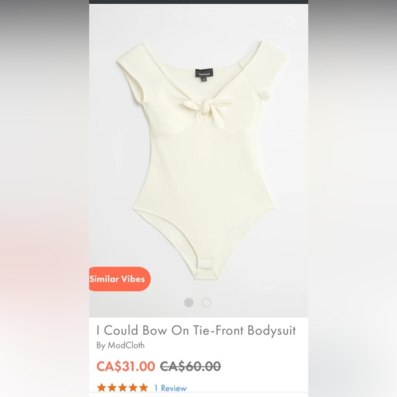 ModCloth ivory Bodysuit - Picture 1 of 6